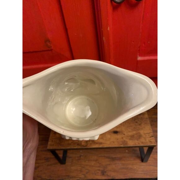 Vintage Seagrams 7 Ceramic Bar Pitcher Crown Whiskey White Red Mint Condition - Picture 5 of 6